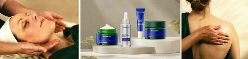Weleda skincare products and facial treatment
